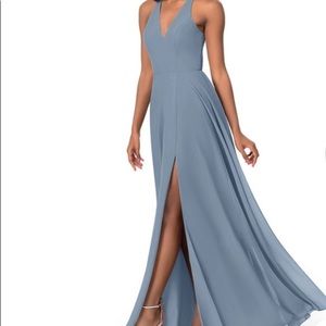 Azazie Amalfi dress - Dusty Blue